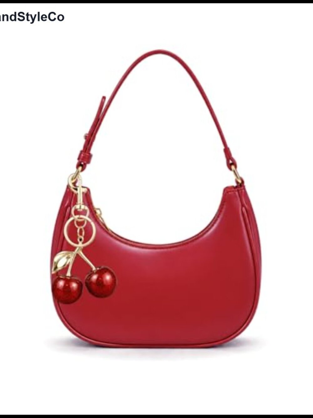 PU Leather Crescent Shoulder Bag Retro Cute Crossbody Purse Trendy Hobo Handbag